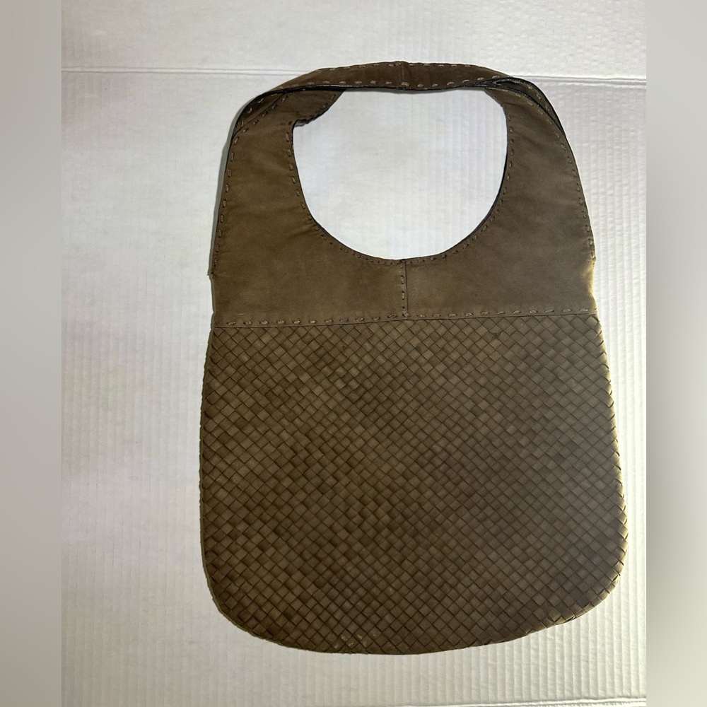ADRIENNE VITTADINE HANDBAG Brown With A Basket weave Design